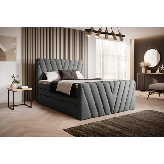 Continental lova su patalynės dėže Candice 180X200, pilka, audinys Flores 4