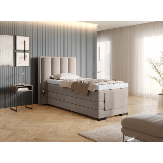  Elektrinė continental lova Veros 90x200, beige, audinys Sola 18 