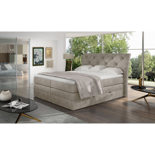 Continental lova su patalynės dėže Mirabel 180X200, beige, audinys Dora 21