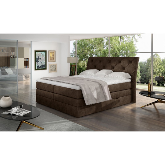Continental lova su patalynės dėže Mirabel 180X200, ruda, audinys Dora 28