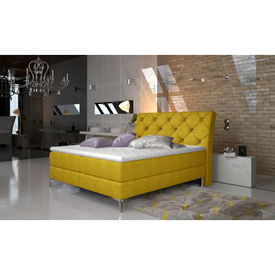  Continental lova su patalynės dėže Adel 140X200, geltona, audinys Omega 68 