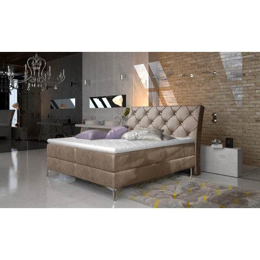 Continental lova su patalynės dėže Adel 140X200, ruda, audinys Monolith 09