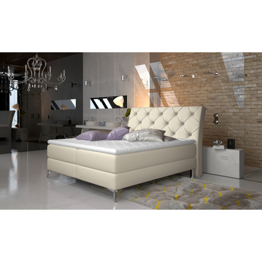  Continental lova su patalynės dėže Adel 140X200, beige, audinys Soft 33 