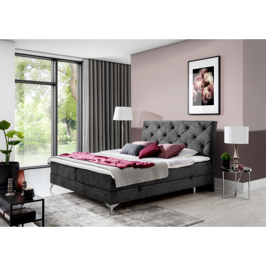 Continental lova su patalynės dėže Adel 140X200, pilka, audinys Dora 95