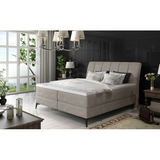 Continental lova su patalynės dėže Aderito 140X200, beige, audinys Paros 02, Paros 02 Pasy 2