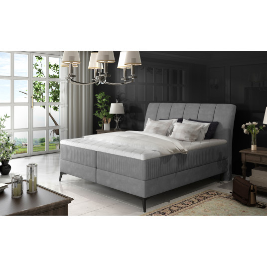 Continental lova su patalynės dėže Aderito 140X200, pilka, audinys Paros 05, Paros 05 Pasy 2