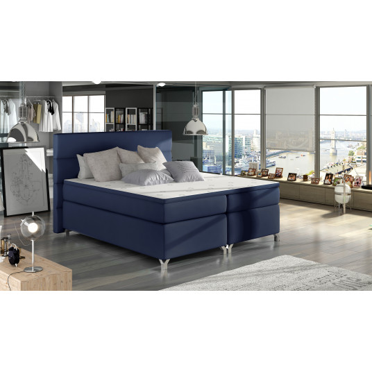  Continental lova su patalynės dėže Amadeo 180X200, mėlyna, audinys Soft 09 