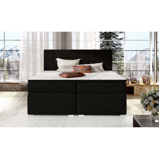 Continental lova su patalynės dėže Bolero 140X200, juoda, audinys Sawana 14