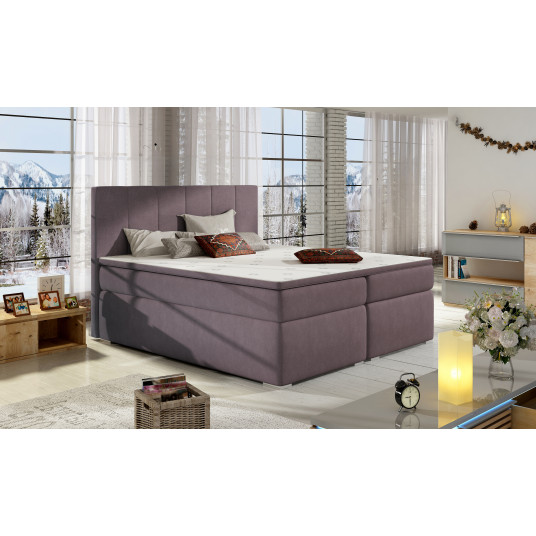 Continental lova su patalynės dėže Bolero 140X200, rausva, audinys Soro 65