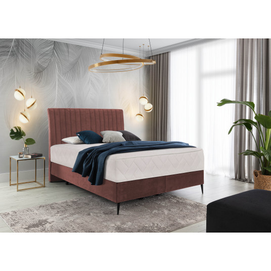  Continental lova Blanca 160x200, rausva, audinys Lukso 24 