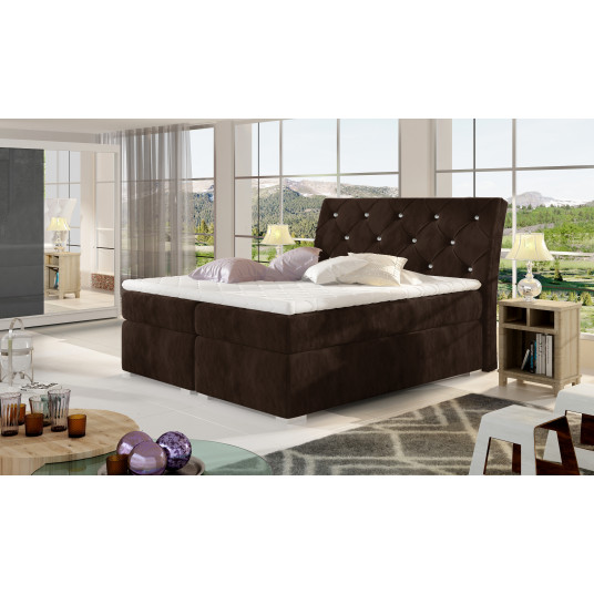 Continental lova su patalynės dėže Balvin 140X200, ruda, audinys Kronos 06