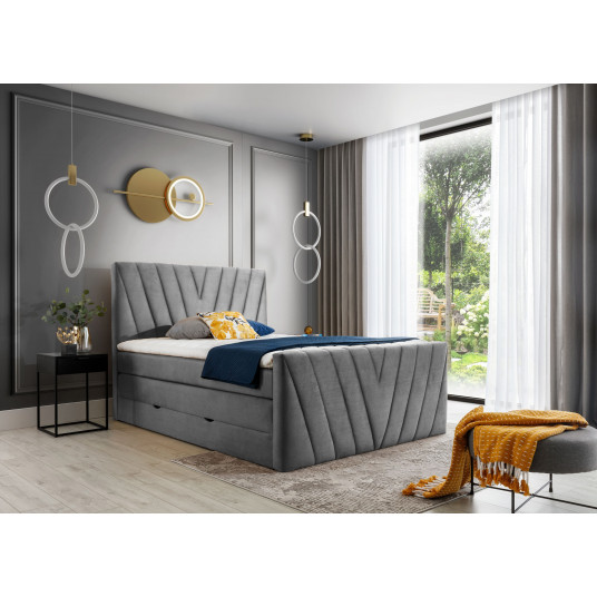 Continental lova su patalynės dėže Candice 180X200, pilka, audinys Nube 4