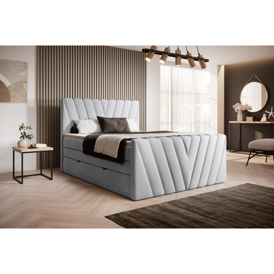Continental lova su patalynės dėže Candice 180X200, pilka, audinys Sola 4