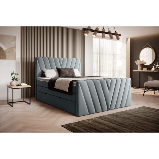Continental lova su patalynės dėže Candice 160X200, pilka, audinys Velvetmat 4