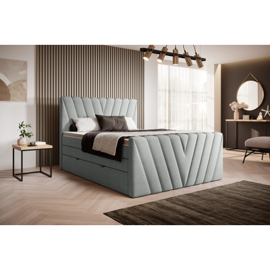 Continental lova su patalynės dėže Candice 180X200, pilka, audinys Vero 4