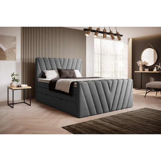 Continental lova su patalynės dėže Candice 180X200, pilka, audinys Vero 5