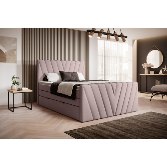 Continental lova su patalynės dėže Candice 180X200, rausva, audinys Gojo 101