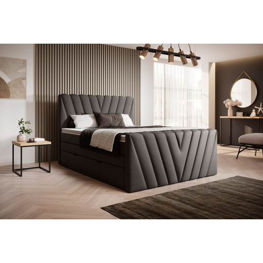 Continental lova su patalynės dėže Candice 140X200, ruda, audinys Flores 22