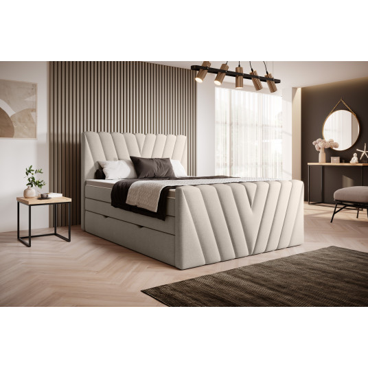 Continental lova su patalynės dėže Candice 180X200, beige, audinys Inari 22