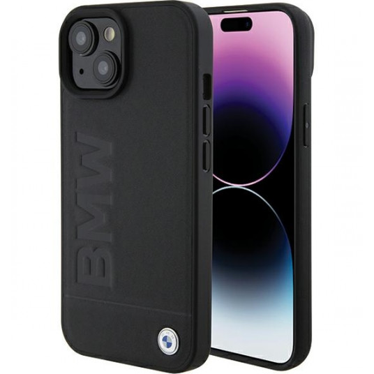 BMW Leather Hot Stamp Case for Apple iPhone 15 Plus