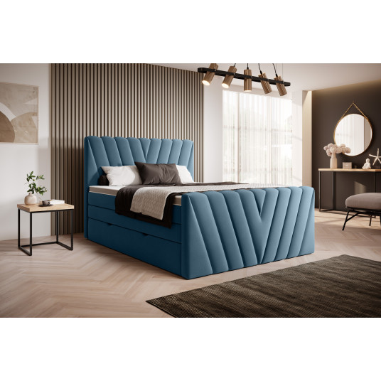  Continental lova su patalynės dėže Candice 180X200, mėlyna, audinys Savoi 38 