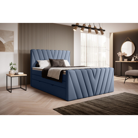 Continental lova su patalynės dėže Candice 180X200, mėlyna, audinys Gojo 40