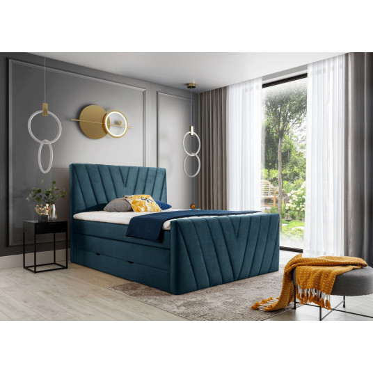 Continental lova su patalynės dėže Candice 180X200, mėlyna, audinys Nube 40