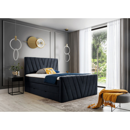 Continental lova su patalynės dėže Candice 180X200, antracito, audinys Monolith 79