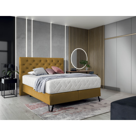 Continental lova Cortina 160x200, geltona, audinys Loco 45