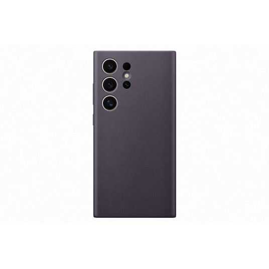  Telefono dėklas Samsung Galaxy S24  Ultra Vegan Leather Cover, Dark Violet 