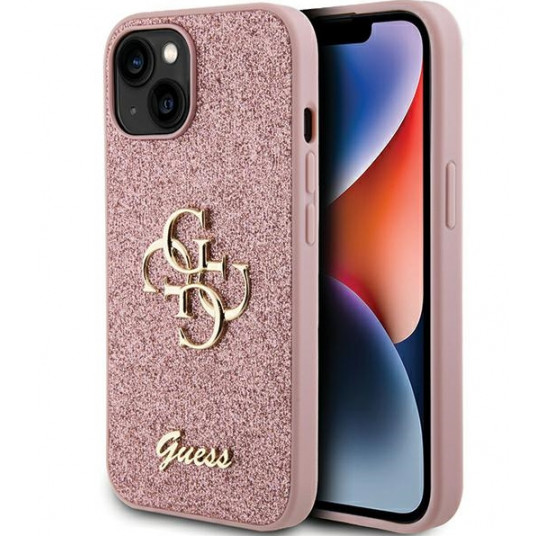  Guess Fixed Glitter Big 4G Case for Apple iPhone 15 