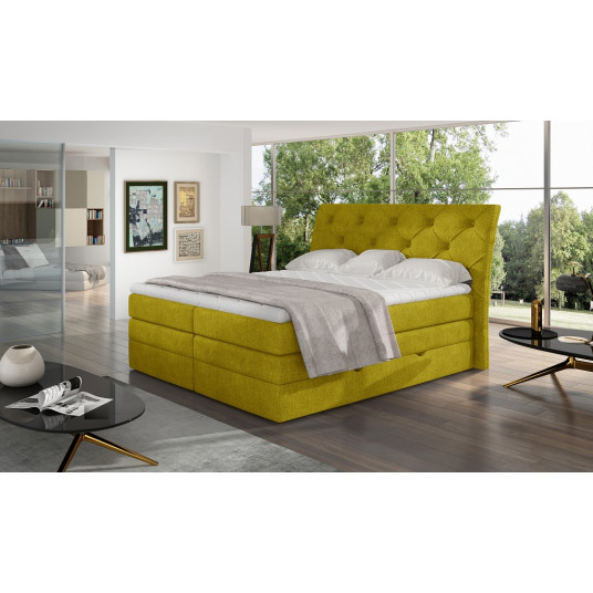  Continental lova su patalynės dėže Mirabel 180X200, geltona, audinys Omega 68 