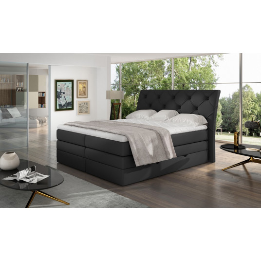  Continental lova su patalynės dėže Mirabel 180X200, juoda, audinys Soft 11 