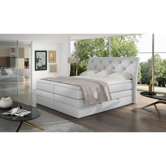Continental lova su patalynės dėže Mirabel 180X200, balta, audinys Soft 17