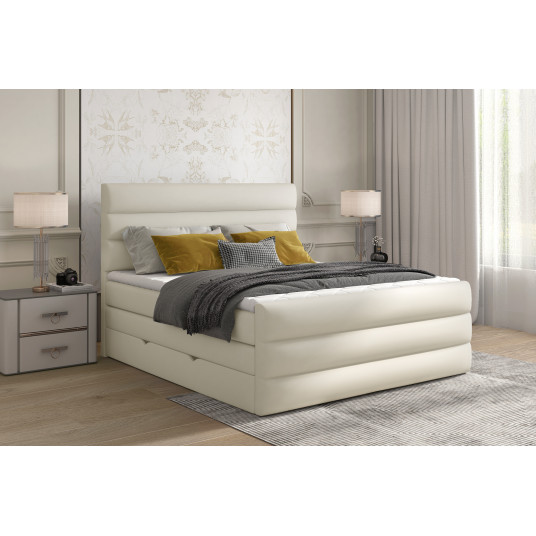  Continental lova su patalynės dėže Cande 180x200, balta, audinys Soft 33 