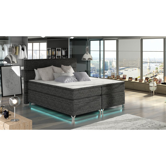 Continental lova su patalynės dėže Amadeo 180X200, pilka, audinys Berlin 02