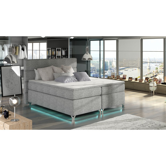 Continental lova su patalynės dėže Amadeo 160X200, pilka, audinys Sawana 21