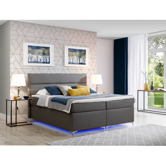 Continental lova su patalynės dėže Amadeo 140X200, pilka, audinys Soft 29