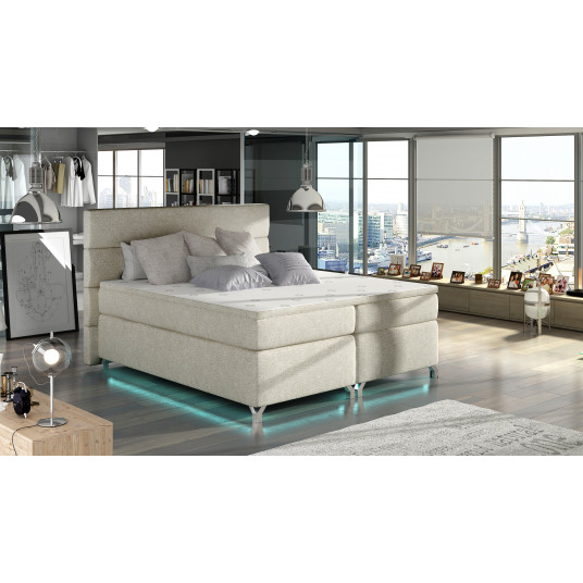 Continental lova su patalynės dėže Amadeo 140X200, beige, audinys Dora 21