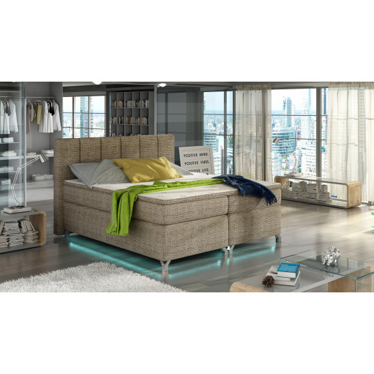 Continental lova su patalynės dėže Basilio 140X200, beige, audinys Berlin 03