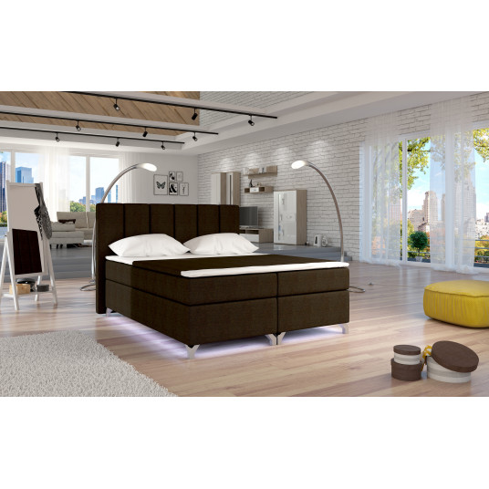 Continental lova su patalynės dėže Basilio 160X200, ruda, audinys Sawana 26