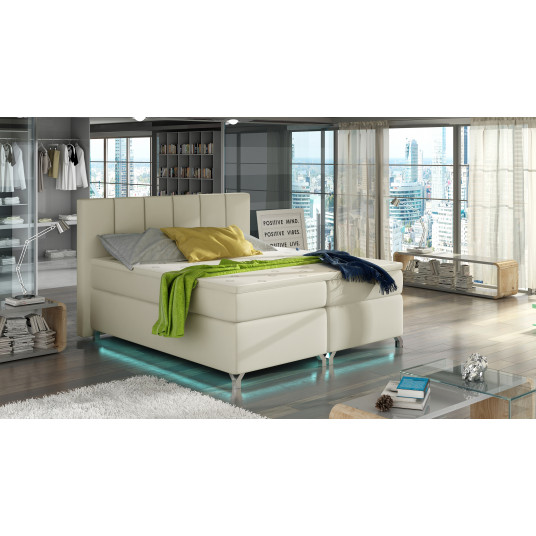 Continental lova su patalynės dėže Basilio 140X200, beige, audinys Soft 33