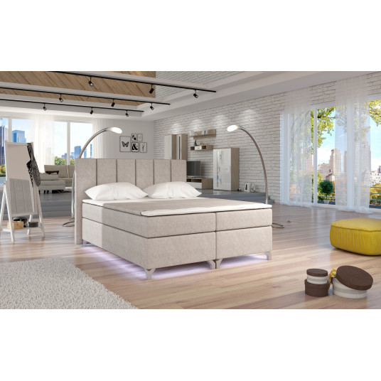 Continental lova su patalynės dėže Basilio 140X200, beige, audinys Dora 21