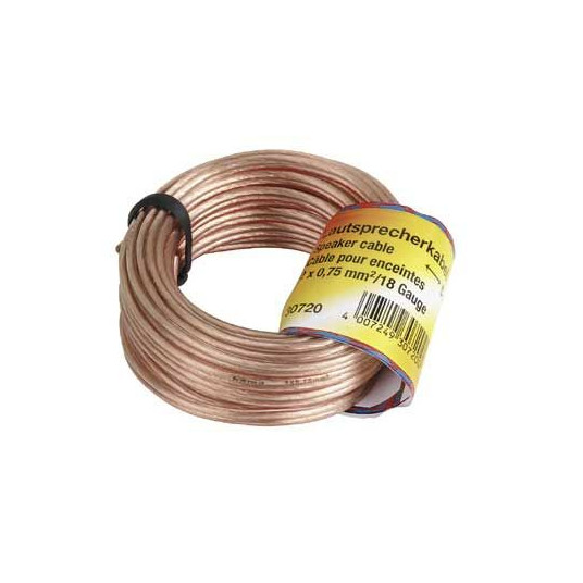  Speakercable Hama 2x 0.75 mm², 10m 