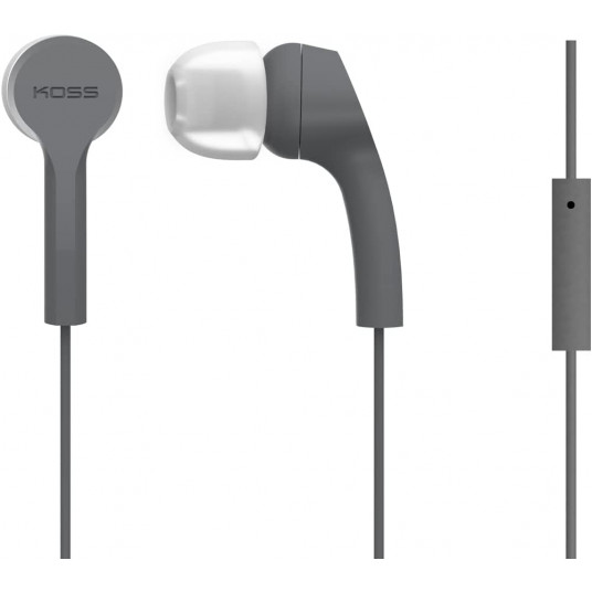  Koss KEB9iGRY SBS Headphones, In-Ear, Wired, Microphone, Gray 