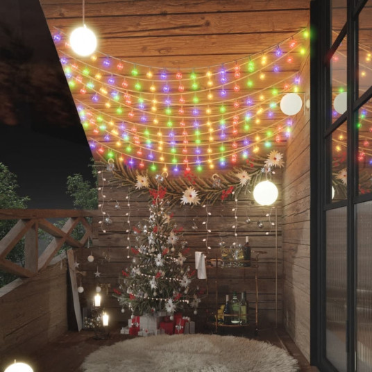  Rutuliukų girlianda, 20m, 200 spalvotų LED, 8 funkcijos 