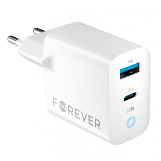  Forever TC-06 GaN Charger PD / QC / 1x USB-C / 1x USB / 33W 