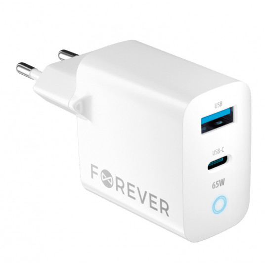  Forever TC-06 GaN Charger PD / QC / 1x USB-C / 1x USB / 65W 