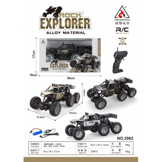 Nuotoliniu būdu valdomas Rock Explorer 4x4 visureigis