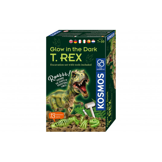 Mokomasis rinkinys GLOW IN THE DARK T.REX 7-10